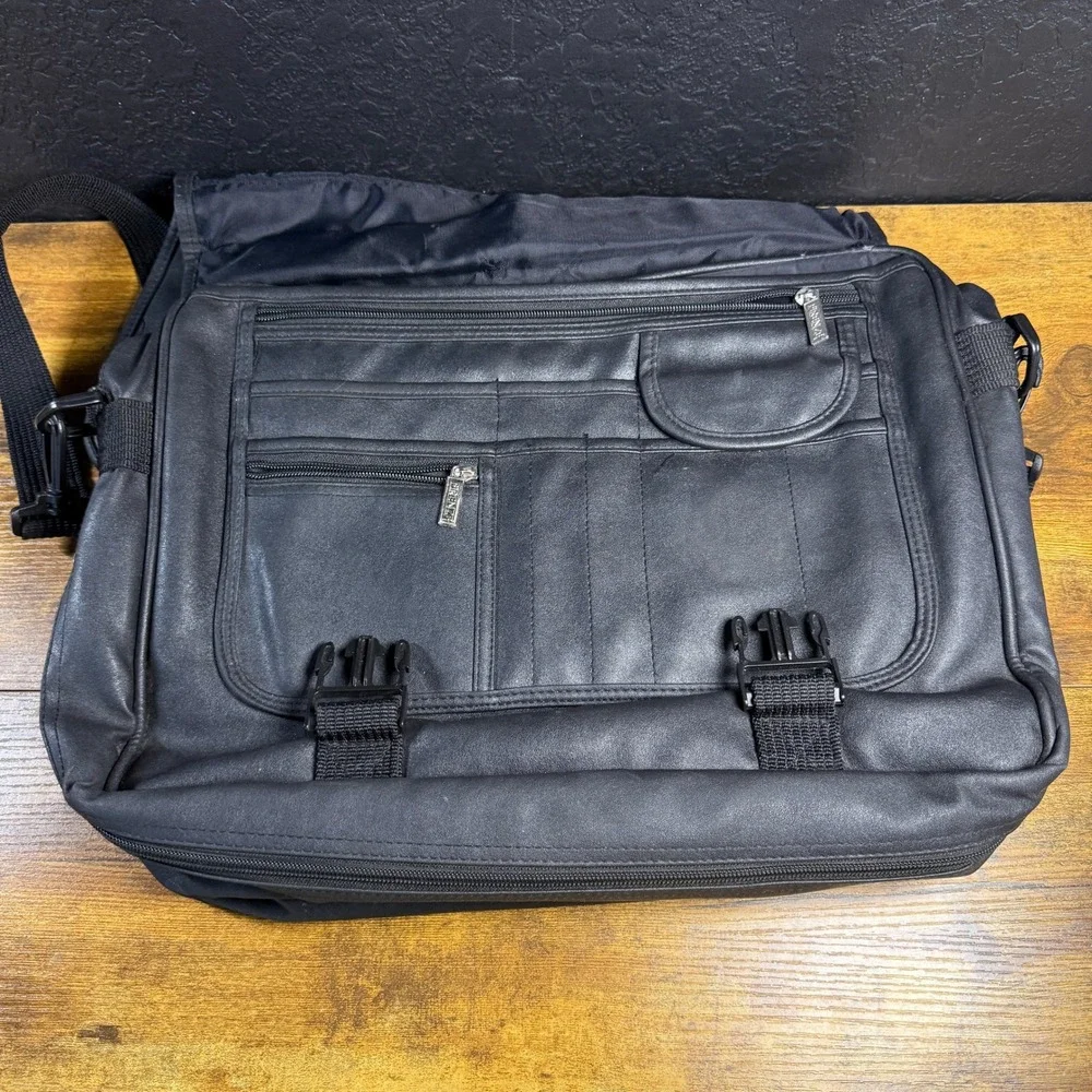 Firenze Messenger Bag Black‎ Synthetic Leather Briefcase Unisex OS